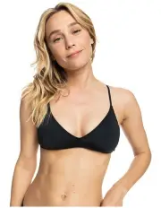 [Roxy] Beach Classics Athletic Triangle Bikini Top in Black