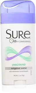 Idelle Labs Sure Original Solid Unscented, Anti-Perspirant Deodorant 2.70 Oz (Pack Of 11)
