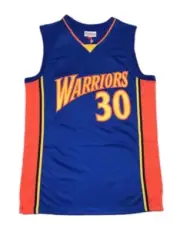 Steph Curry #30 Warriors Blue And Orange On Court Replica Jersey Men's