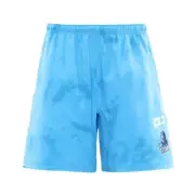 NRL 2025 Alt Training Gym Shorts - Gold Coast Titans - Cyan - Adult - Mens