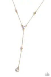 Paparazzi Lavish Lariat Gold Necklace NWT