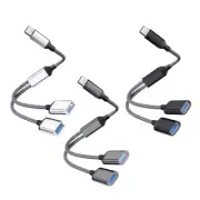 USB C OTG Cable Phone Adapter 2 in 1 Type C to USB Adapter with Data & Charging