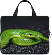 Laptop Case Sleeve Shockproof Computer Carrying Bag The Green Snake Notebook Case Cover Laptop Bag Water Resistant Computer Cases Tablet Briefcase for Travel Business 12 Inch