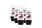 6 x Rexona Motion Activated Invisible + Antibacterial Deodorant Roll On 45mL
