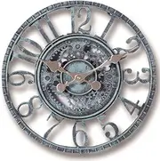Garden Clock Weatherproof Outdoor, 12 Inch Large Retro Resin Outdoor Clock Garden Wall Clock Quartz Clock Garden Decoration Vintage