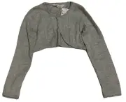 H&M Girls Short Cardigan Light Grey Size 6-8 NEW