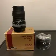 Sigma DL 100-300mm F4.5-6.7 DL Lens For Canon AF Interchangeable Lens Filter 55