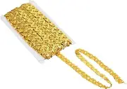 DOITOOL 1Roll Sequin Braid Trim Sewing Lace for DIY Crafts Durable Webbing Ribbon for Dress Decoration Elegant Bright Colors for Tailor Shops and Home Use
