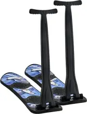 Snow Scooter Sleds with Grip Handle 2 Pack, Sliding Ski Snowboard Kids Snow Fun