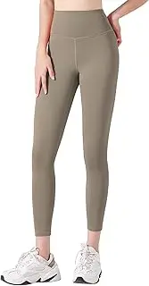[Generic] Yoga Pants for Women Lightweight Stretch Solid Color Lounge Legging Breathable Yoga Pants, Khaki, Large