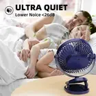 USB Rechargeable Mini Cooling Fan Clip on Desk Baby Stroller Portable 5 Speed AU