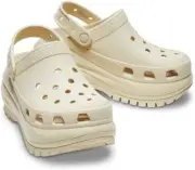 Women Classic Crocs Mega Crush Platform Slip On Clogs Sandals Sz M7/W9 Bone Tan