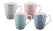 Coupe Mug, Set of 4 (Geometric Diamonds) - 355mL