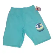 Champion Shorts Mens Blue Yellow Logo Reverse Weave Pockets 11" Inseam New