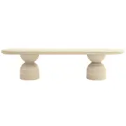 Lumen 200cm Oval Indoor/Outdoor Concrete Dining Bench Seat