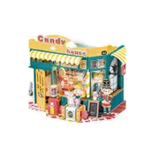 Robotime Rolife Rainbow Candy House DIY Miniature House LED Light Cute