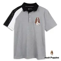 在飛比找momo購物網優惠-【Hush Puppies】男裝 POLO衫 袖片剪接刺繡狗