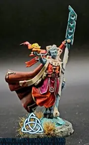 Painted Tau Invocation of the Elements guiding Fire WH40K Collectible Figure