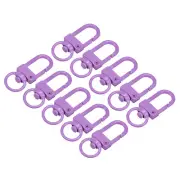 Swivel Clasps Snap Hook, 33x13mm Lobster Claw Clasp for DIY Purple 16Pcs