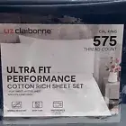 LIZ CLAIBORNE CAL-KING SHEET SET Ultra Fit Performance 575 Thread Count