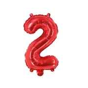 Number Two Balloon Red Number 2 Balloon 32" Foil Mylar Red Number Balloon