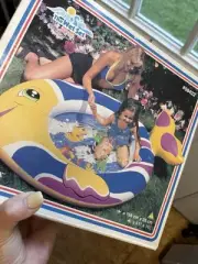 NOS Vintage 90s Intex Wet Set Inflatable Kiddie Pool Fish Rare Find