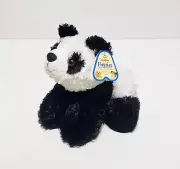 NEW Aurora Cute Baby Panda Bear Flopsie Black White Plush Stuffed Animal Toy 8"