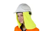 Uveto Hi-Vis Yellow Attach-A-Flap Cap Attachment for Neck and Ear Sun Protection