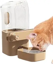 Fellflying Hangable Dog Feeder | Automatic Food Bowl Water Dispenser - Pet Supplies, Detachable Kennel Feeding Station for Puppy and Kitten