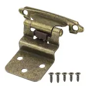 3/8" Inset Cabinet Door Hinges, 60 Pcs Self Closing Cabinet Hinge Bronze
