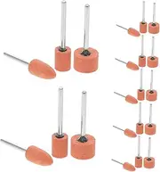 ERINGOGO 45pcs Flat Shape Grinding Bits for Rotary Tool Versatile Stone Grinding Wheel Heads for Electric Drill Precision Control for Jade Polishing and Sanding