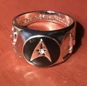 Star Trek Insignia Ring - Silver Tone - U.S. SIZE 10