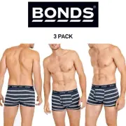 Bonds Mens Guyfront Trunk Ultra Soft Elastic Waistband Seam Free 3 Pack MX3K