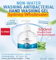 500ml 75% ALCOHOL Hand Sanitizer ANTI-BACTERIAL KILLS 99.9% GERMS SANITISER GEL