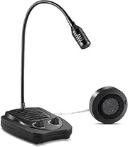 CHROX Window Intercom Anti-Interference, Microphone Intercom Interphone System Dual-Way Bank Speaker, for Company Hospital Anti-Interruption,110V-230V