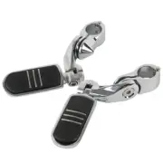 1 1/4" Short Angled Highway Engine Guard Foot Pegs Fit For Harley Road King FLHR