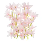 12Pcs 7" Artificial Orchid Flower Floating Candles Simulation Flower Pink