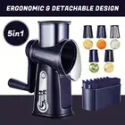 Manual Rotary Grater Vegetable Food Rotary Drum Grater Chopper Slicer 5X Cutter