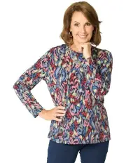 [Fella Hamilton] Etta Long Sleeve Top in Multi