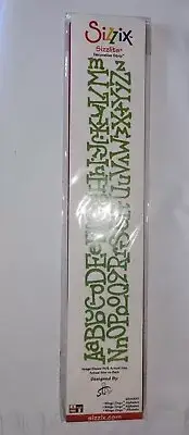 Sizzix Sizzlits Die Decorative Strip Wingo Zingo Alphabet Lower Upper RETIRED