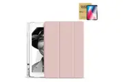 StylePro combo, iPad 10th and 11th generation folio case with screen-protector, pink.