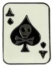 Pack of 3 Vietnam Ace of Spades Death Card Motorcycle Hat Cap Lapel Pin M-242