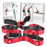 Stretching Strap for Physical Therapy, Non-Elastic Yoga Strap with 10 Loops,