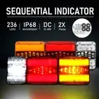 2X LED Tail Lights Trailer Ute Caravan Truck Stop Indicator rear LAMP 12V 24V