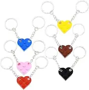 [TTYY] Friendship Gifts Best Friend Keychain Couples Keychain BFF Heart Key Ring Set Birthday Gifts for Men Women 6 color
