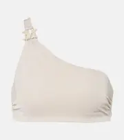 [Max Mara] Max Mara One-shoulder Lurex® bikini top UK 6 silver