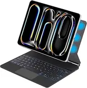 FIABANO Magic Keyboard for iPad Air 13‑inch (M2) / iPad Air 13‑inch (M3), Wireless Bluetooth Keyboard | Trackpad Keyboard with Magnetic Stand & Power Display