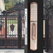 Mechanical Keyless Entry Door Lock 12 Key Keypad With Keys Door Knob - Rose Gold