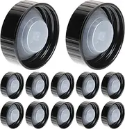 MUCKLILY 12Pcs Bottle Lids Phenolic Screw Caps for Wine Jugs Airtight Seal for Liquid Storage Durable Reusable for Home Brewing Use