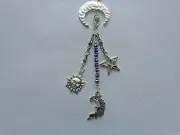 CELESTIAL CRESCENT MOON SUN CATCHERS REAR VIEW MIRROR CAR CHARM MOBILES ORNAMENT
